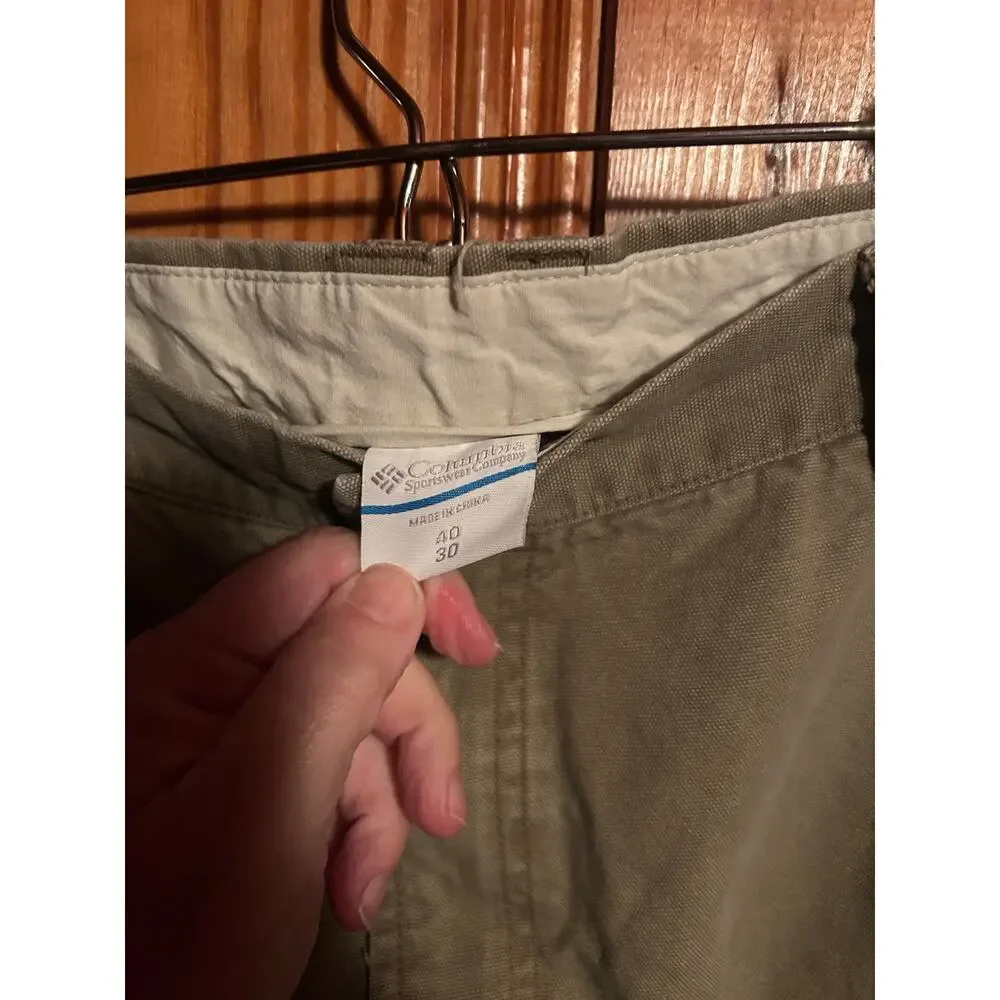 Columbia sportswear men’s khaki pants carpenter outdoors hiking  size 40x30